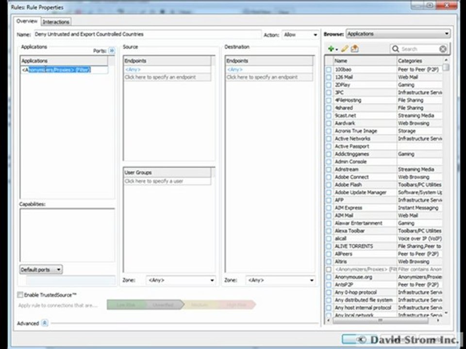 Using McAfee TrustedSource to protect your network