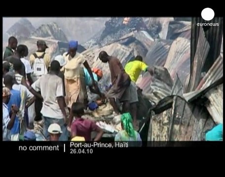 Fire in Haitian capital
