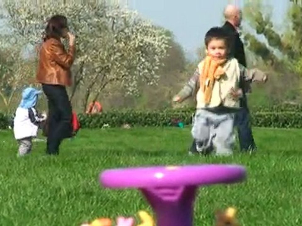 Courir dans l'herbe