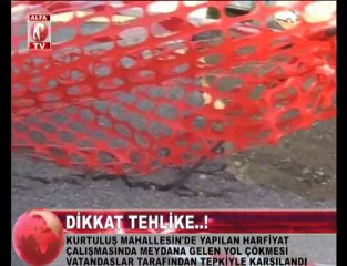 aliağa okul yolunda tehlike