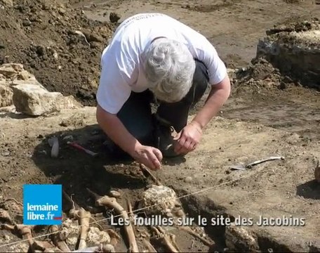Deux charniers découverts sur le site des Jacobins au Mans