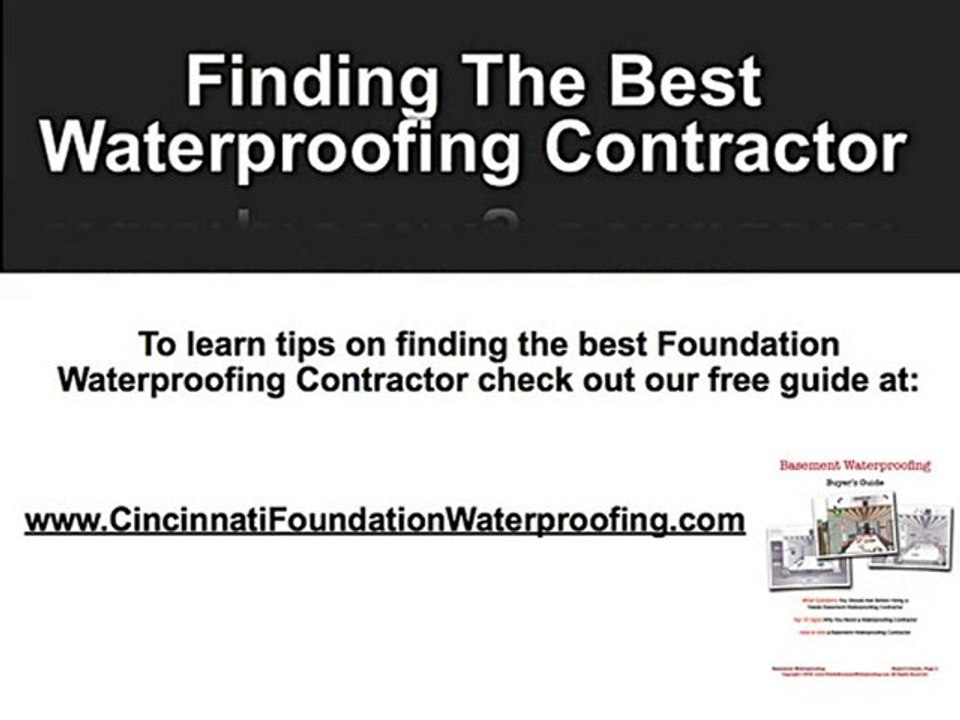 Best Cincinnati Foundation Waterproofing Contractor