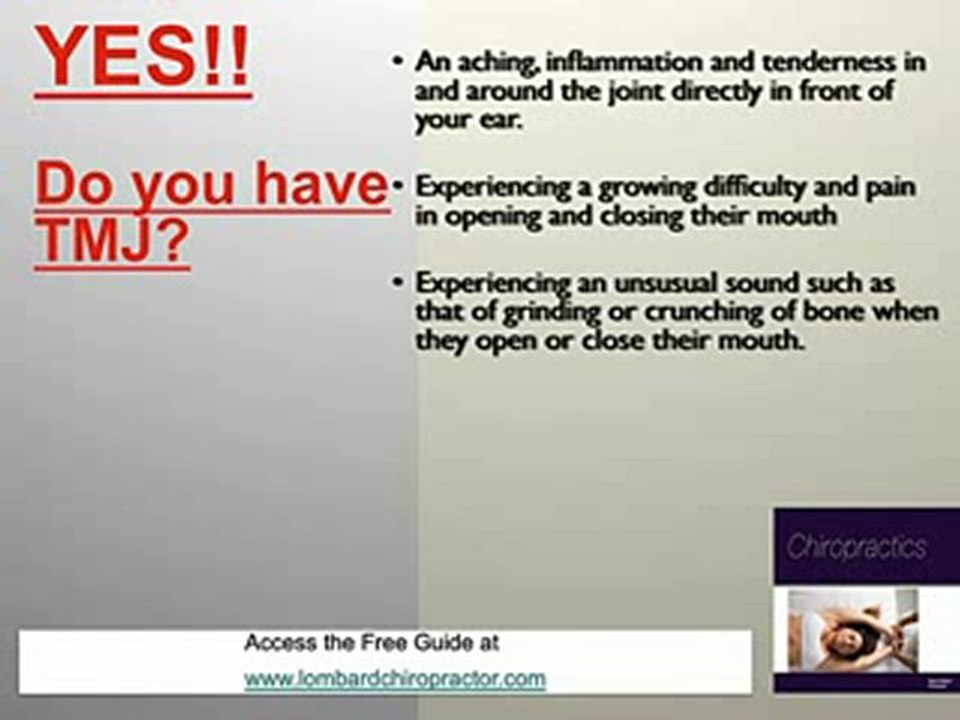 Lombard Chiropractor : Chiropractor Fix TMJ!