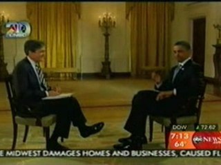 American President Obama caught Fly during interview 2009