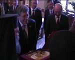 Basescu la Putna primind Icoana lui Stefan cel Mare si Sfant