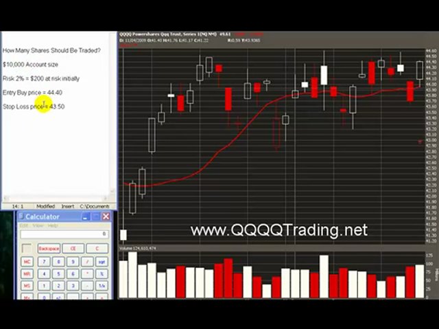 How many shares to trade when QQQQ Trading