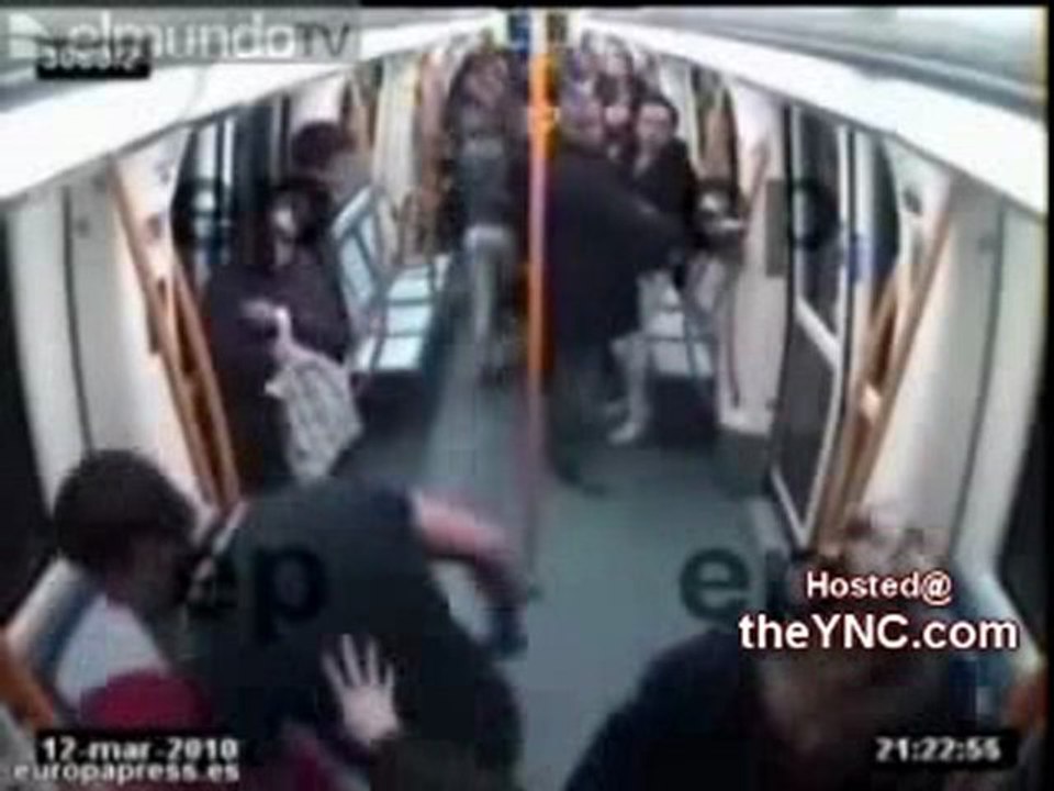 Anti-Fascist Delivers Brutal Beating to Nazi on Subway
