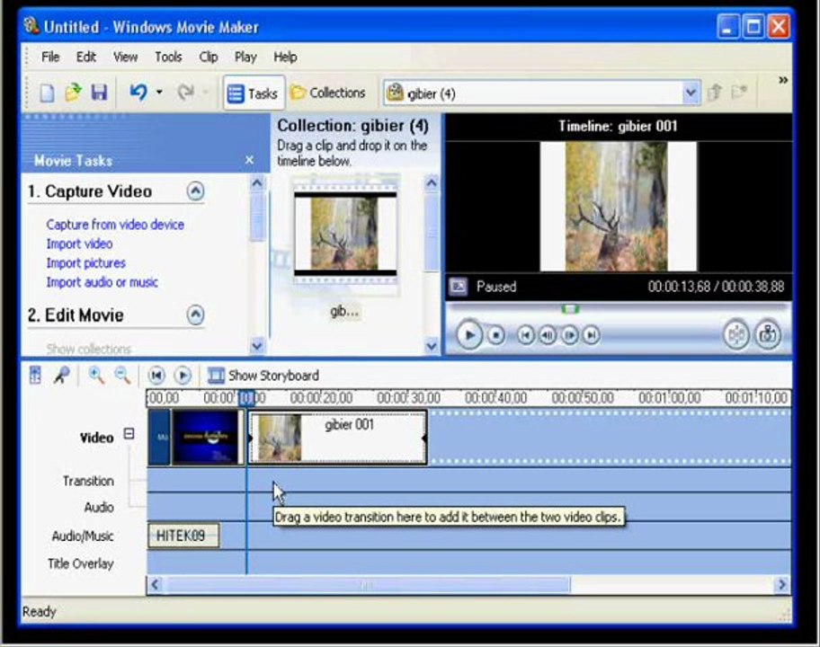 Montage vidéo avec Windows Movie Maker