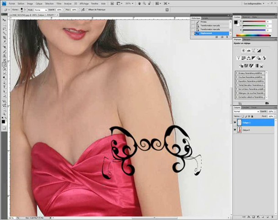 Tutoriel Photoshop Incruster un tatouage