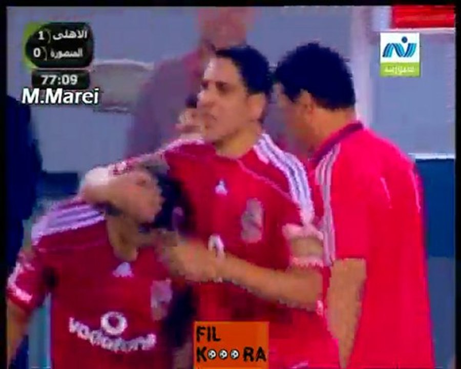 الهدف الثانى للأهلى فى المنصورة عن طريق شهاب