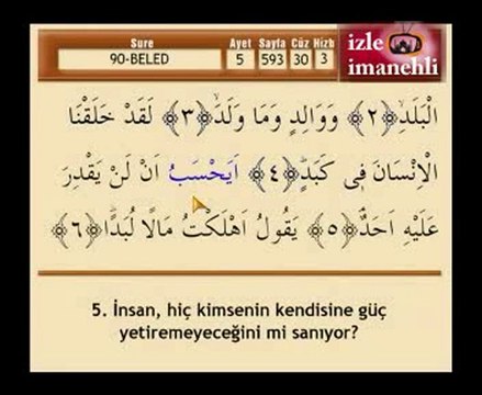 beled suresi - mehmet emin ay