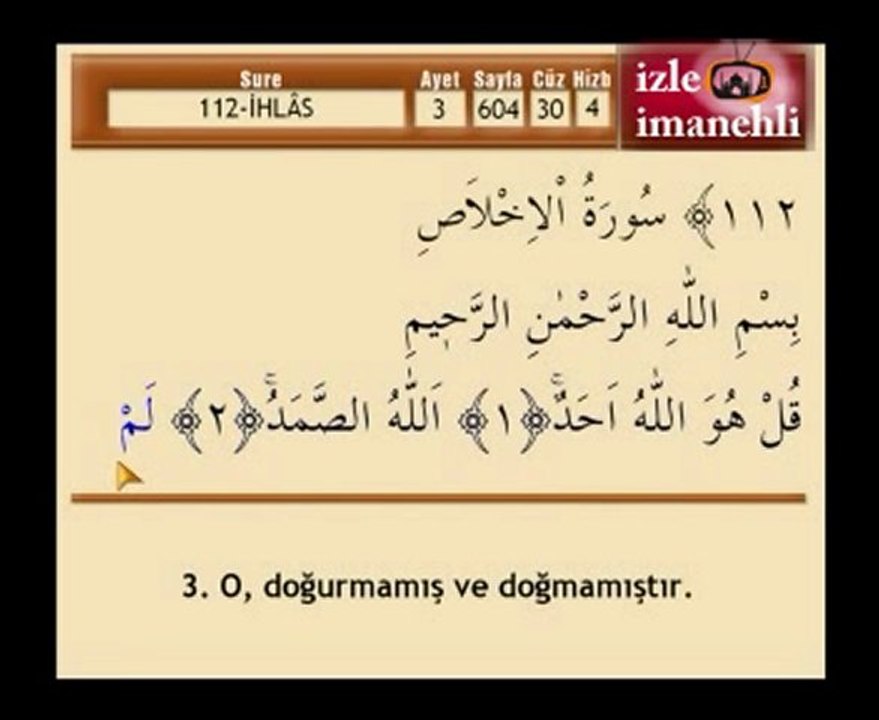 IHLAS suresi - mehmet eminay