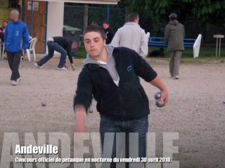 ANDEVILLE PETANQUE NOCTURNE AVRIL