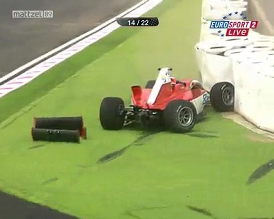 Formule 2 saison 2010 Marrakesh Race 1 Jokinen crash