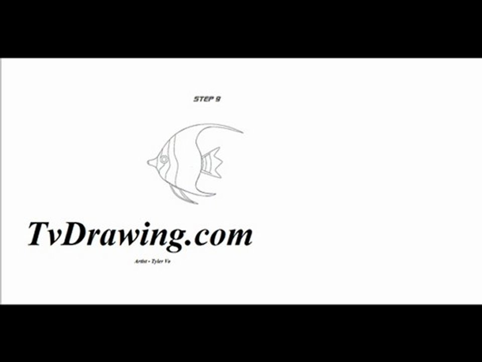 How to Draw a Simple Cartoon Angel Fish Easy Step by Step