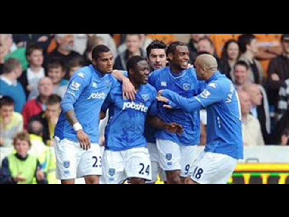 Portsmouth 3-1 Wolves: Dindane,Doyle,Utaka,Brown scored