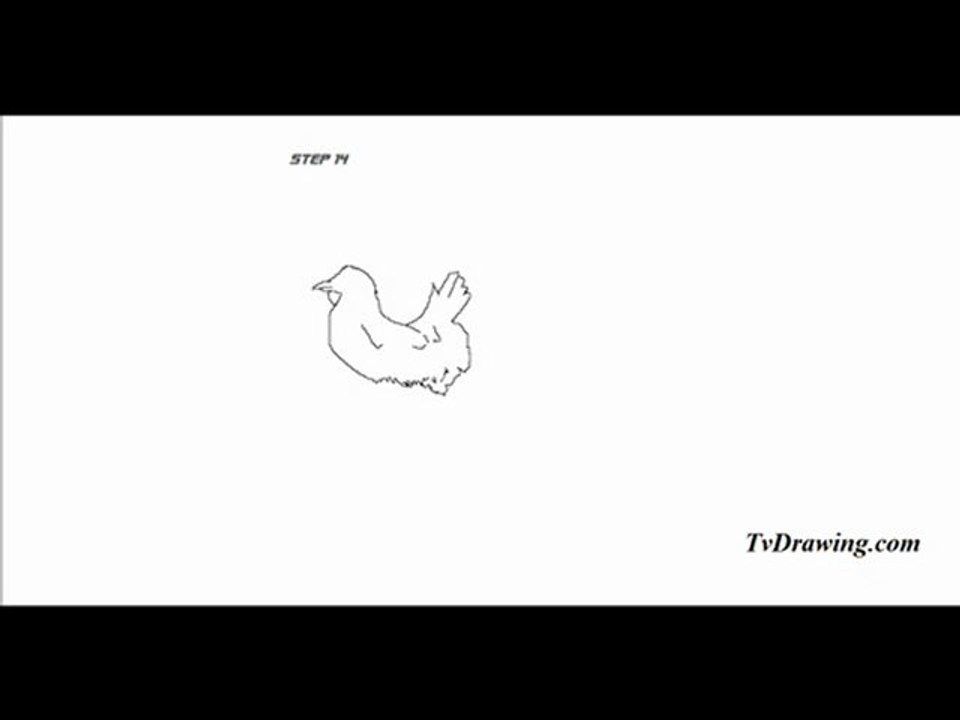 How to Draw a Simple Cartoon Chicken or Hen Easy Step