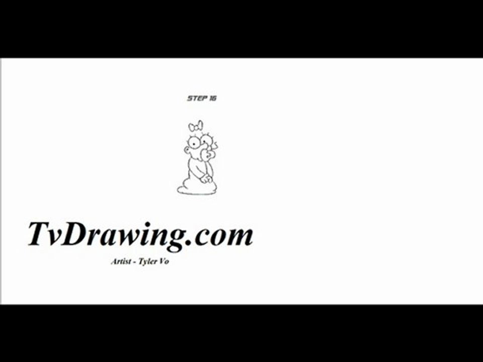 How to Draw Maggie Simpson from the SImpsons Easy step by st
