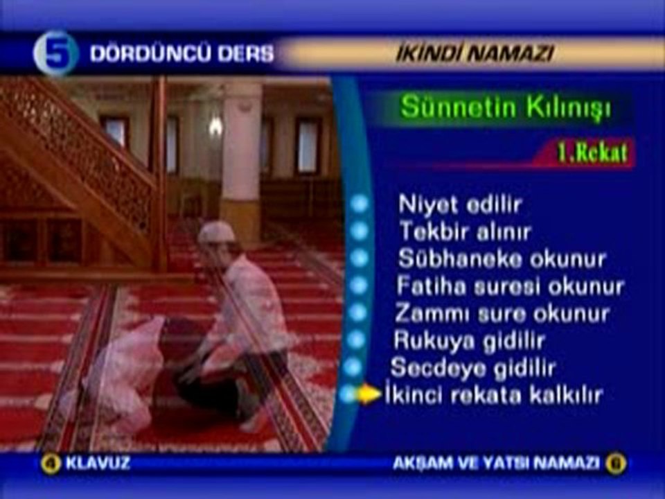 Namaz Hocası 4.Ders - Öğle ve İkindi Namazları