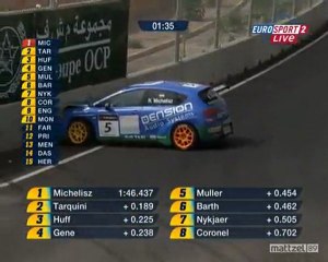 WTCC saison 2010 Marrakech Michelisz crash