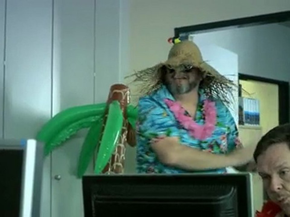 Lustige Motivation mit Gasmann: Urlaubsflair im Büro