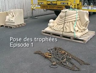 Pose des trophées sur la préfecture de police, partie 01