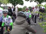 Echaufement de l'école du cyclisme pour les quilles