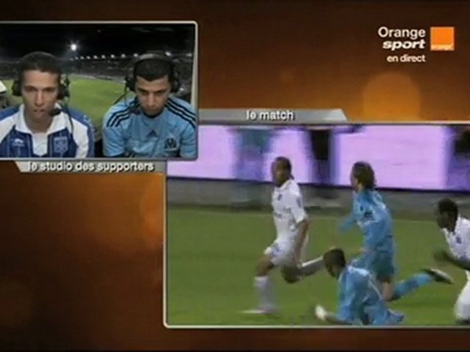 Studio des supporters Orange sport : Auxerre / OM