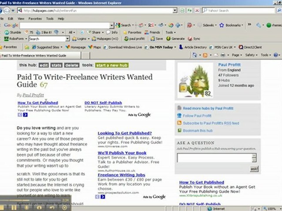 How To Earn Extra Money-Writing Tips For Beginners Pt7