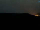 Lightship UFO over volcano in Iceland - 28 April 2010