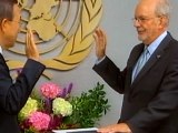 Anthony Lake, sworn in as Executive Director, brings a wealth of experience to UNICEF