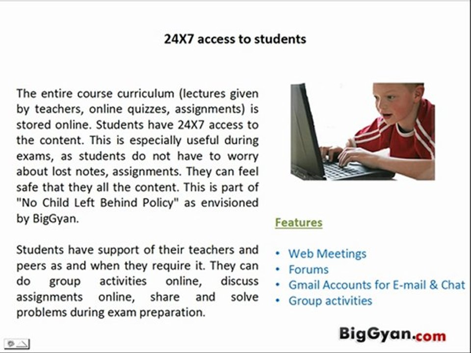 BigGyan Cloud eLearning - K-12 & Colleges