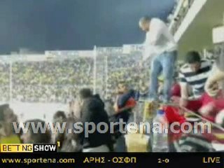 play off aris olympiakos 2-0 johnson xoros opadoy