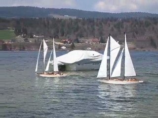 L'Atlantis de GéGé et Roger sur le lac de Joux  avril 2010