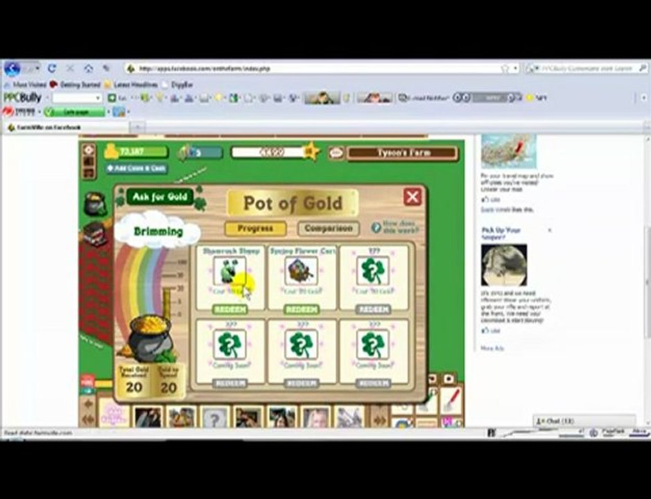 Farmville Special Items St. Patricks Pot Of Gold