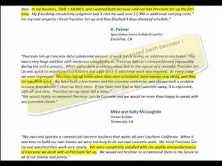 Need a Cement Foundation in Riverside County, Precision Set