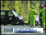 Trzy osoby ranne w wypadku koło Zdroiska