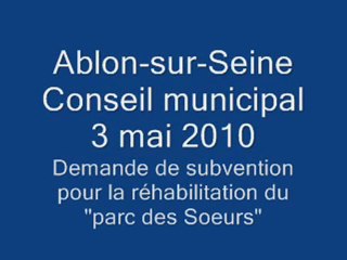 Conseil municipal 3 mai 2010 - Finances