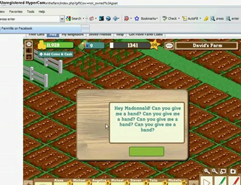 Weird FarmVille Easter egg