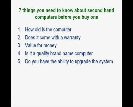 buying second hand computers