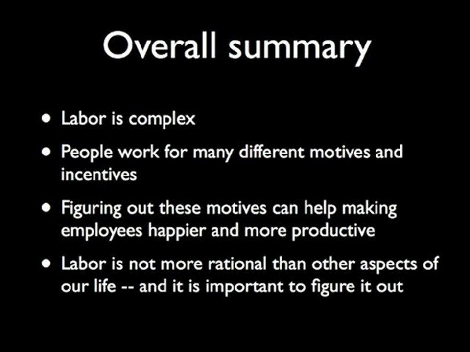 Dan Ariely - Motivation in the Knowledge Economy