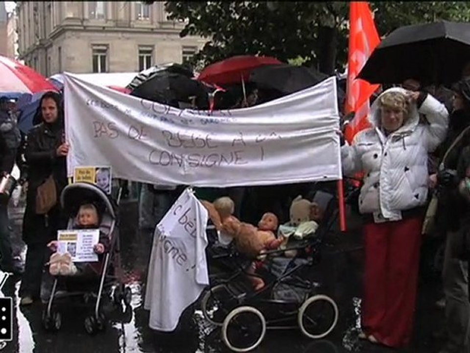 Manif du personnel des crèches à Strasbourg