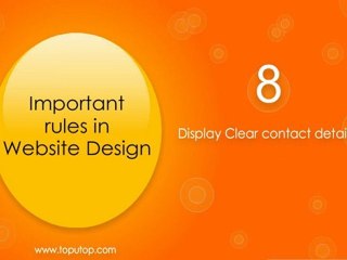 Important rules in Website Design