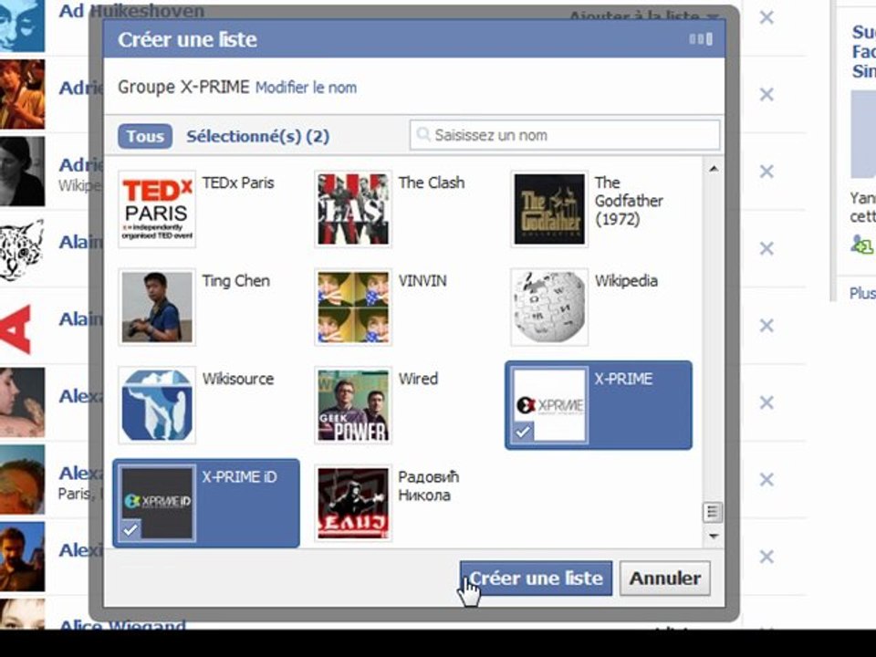 Screencast Facebook : classer ses pages facebook