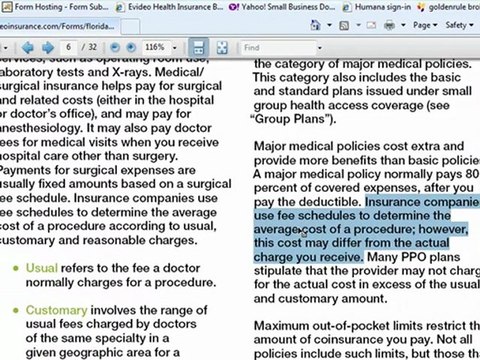 Florida Health Insurance Deductible Explanation