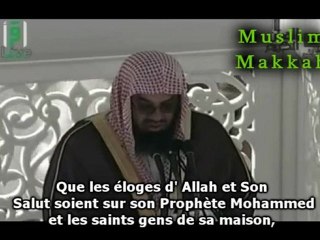 Shuraim khutbah Al Awqaf sous titré en français 2/4