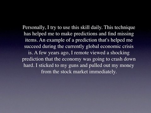 remote viewing techniques, remote viewing how