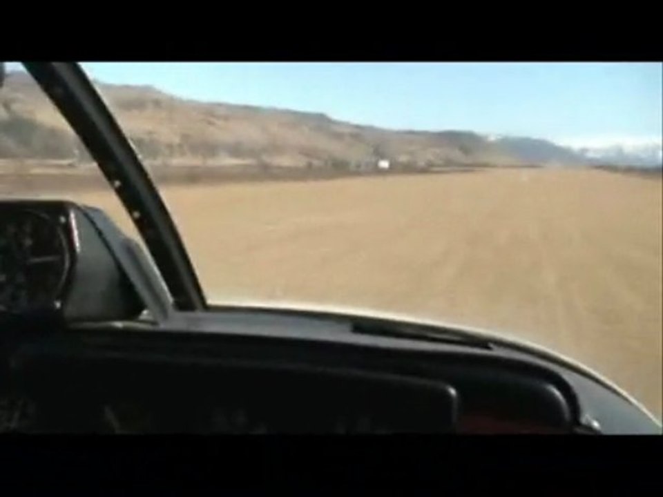 Take off and flying over Iceland volcano in march 2010