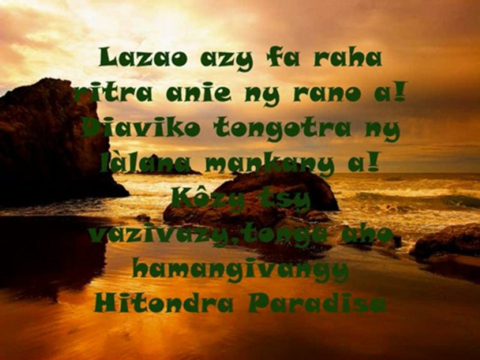 LOLO SY NY TARINY -- Raha mankany