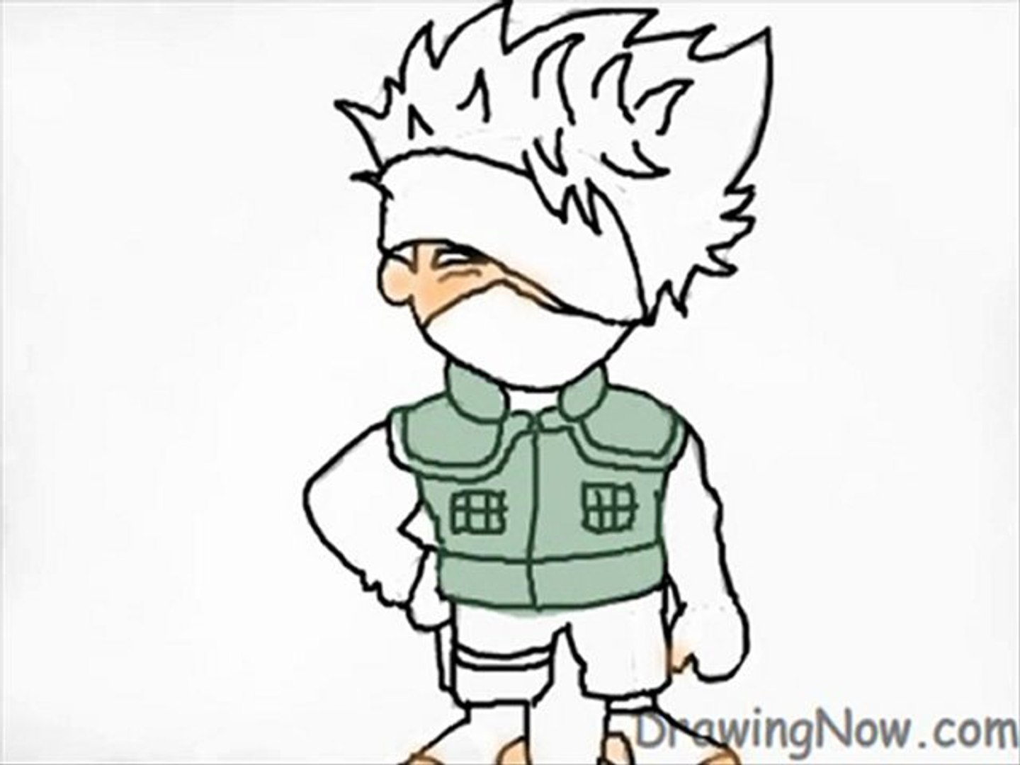 How to Draw Kakashi Hatake from Naruto - DrawingNow